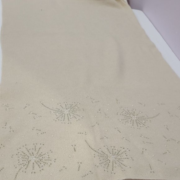 WOOL & ANGORA SCARF WITH PEARL & STONE BEAD DETAIL - Picture 4 of 9